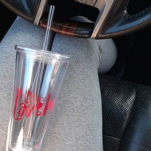 Love❤ Drinking cup with it's own straw !